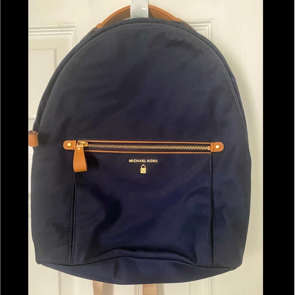Michael Kors Navy Nylon Backpack